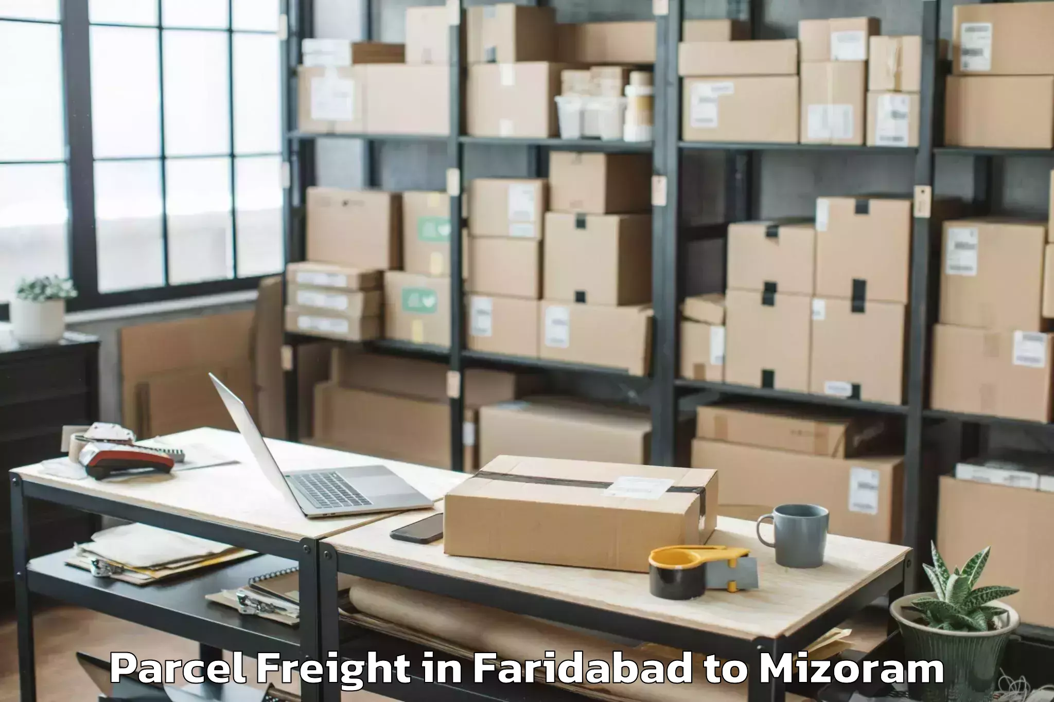 Book Your Faridabad to Hnahthial Parcel Freight Today